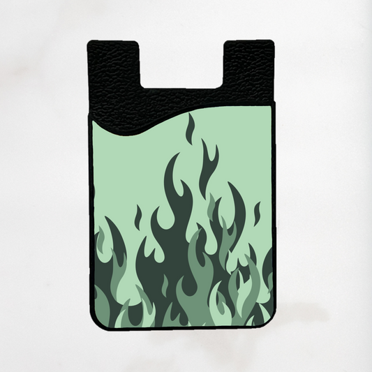 Sage Green Flames Card Holder