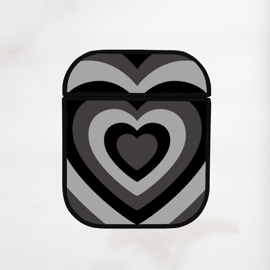 Black Everlasting Hearts AirPod Case